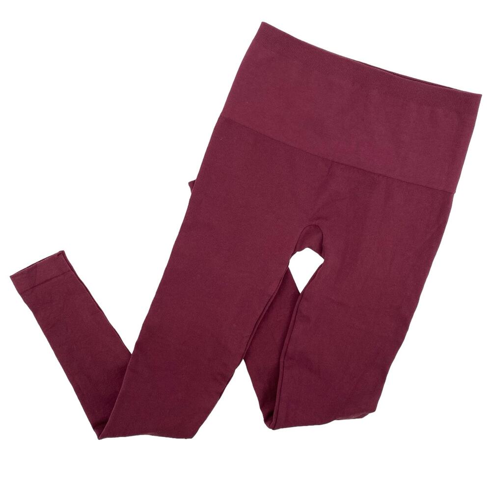 BREEZIES NWOT Seamless Contour Control Leggings Red Size Small Shapewear